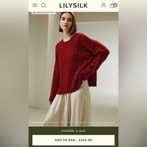 LilySilk 100% Merino Wool sweater
